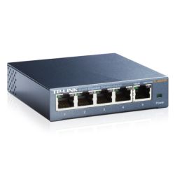 TP-LINK (TL-SG105) 5-Port Gigabit Unmanaged Desktop Switch, Steel Case TP-LINK (TL-SG105) 5-Port Gigabit Unmanaged Desktop Switch, Steel Case